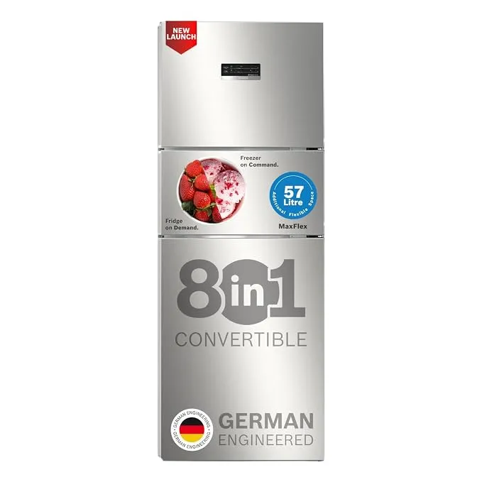 Bosch 302L, 3 Star, MaxFlex Convert Frost Free Triple Door Refrigerator 