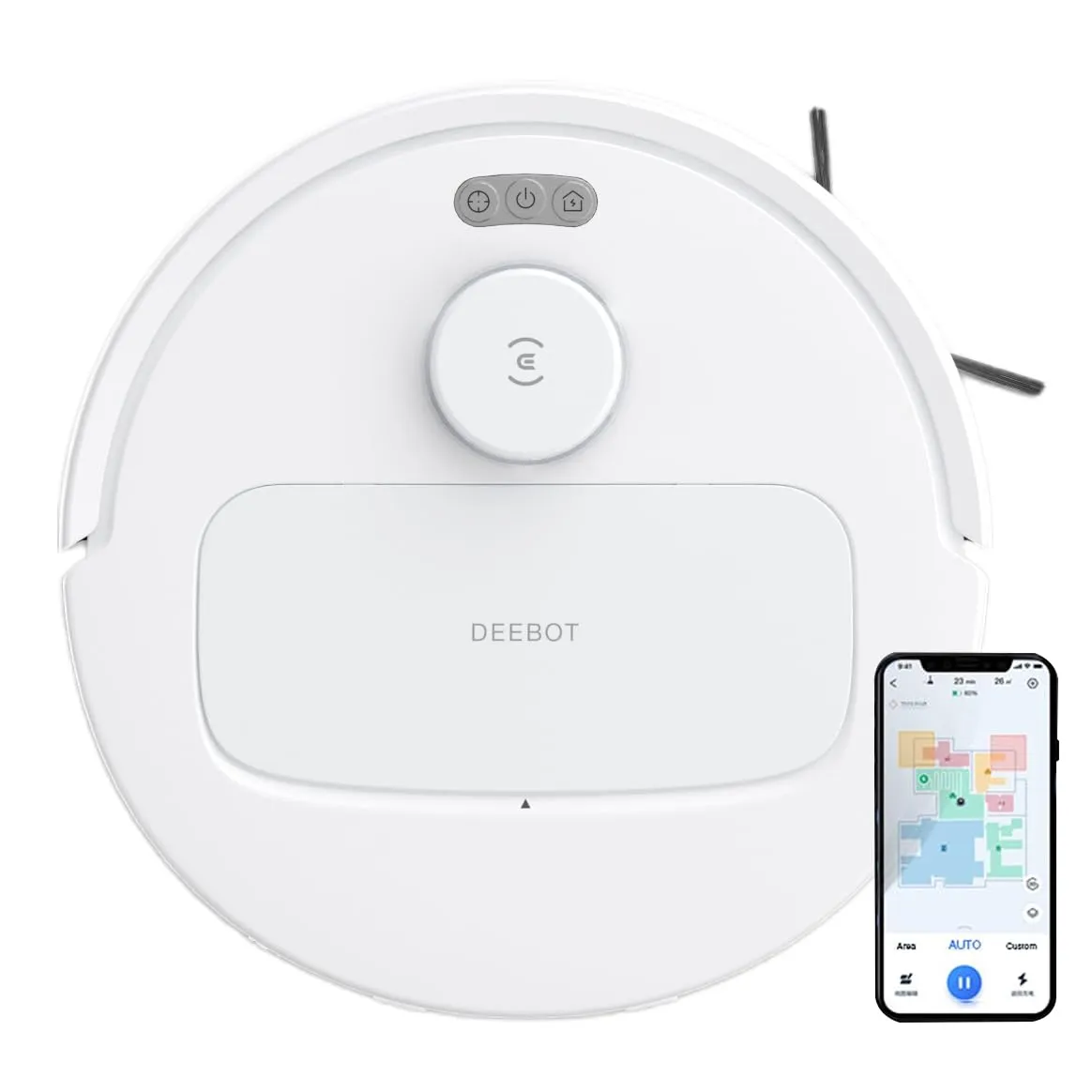 ECOVACS DEEBOT N30 White 2 in 1 Robot Vacuum Cleaner
