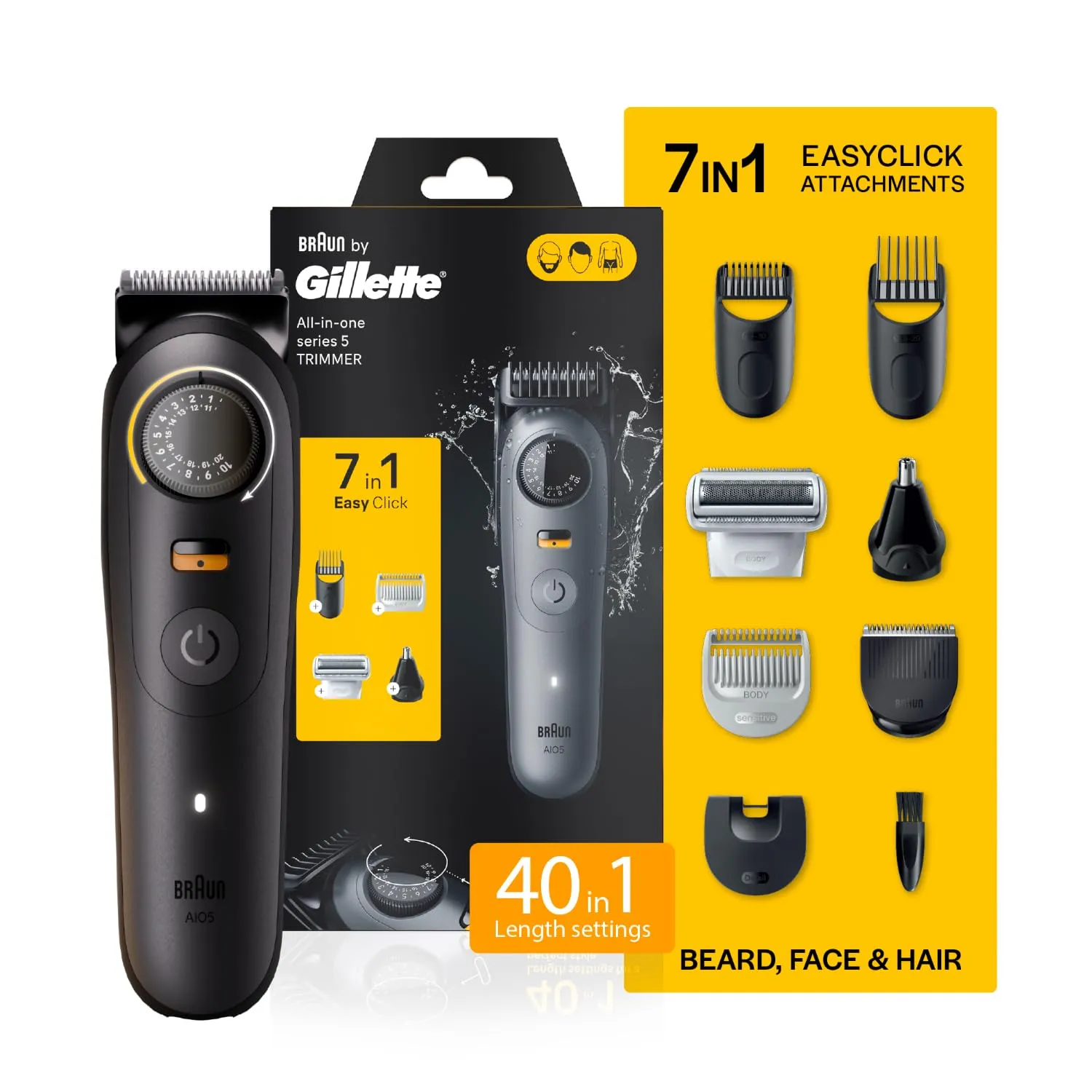 Gillette Series 5 All-in-One Beard & Body Trimmer for Man