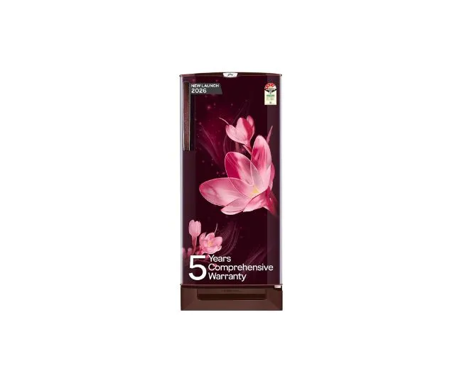 Godrej 185 L 5 Star 5 Years Comprehensive Warrant | Advanced Capillary Technology| Toughened Glass Shelves | Direct Cool Single Door Refrigerator (2026 Model, RD 195EN TAI MY WN, Mystic Wine)
