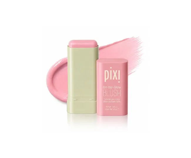 Pixi On-the-Glow Blush - Fleur, Hydrating Tinted Moisture Blush Stick with Ginseng, Aloe Vera & Fruit Extracts, For Cheeks & Lips, 19g / 0.6oz, Paraben-Free