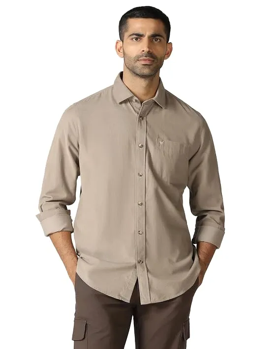 Blackberrys Men Solid Slim Fit Casual Shirt 