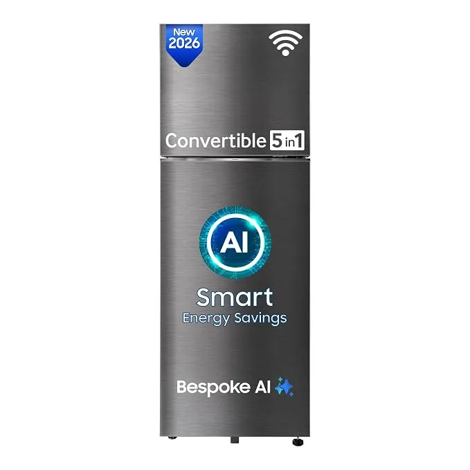 Samsung 350 L, 3 Star, Convertible 5-in-1, Digital Inverter, Frost Free Double Door, WiFi Bespoke AI Refrigerator 