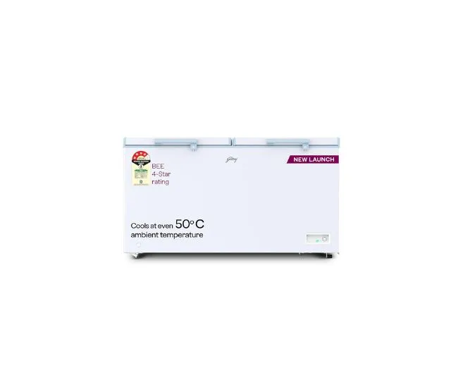 Godrej DH ESNCH 530D 2HCLP RW with 5 Years Comprehensive Warranty, Pentacool+ Cooling, D-Cool technology, Cools even at 50 C, Double Door Convertible Deep Freezer (505L 4 Star, White) | 5 Years Comprehensive Warranty, Pentacool+ Cooling, D-Cool tech