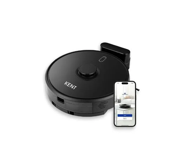 KENT RoboKlean R1 Black 2-in-1 AI Robotic Vacuum Cleaner & Mop
