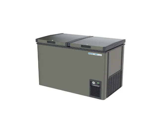 Voltas CVF320DB3 Double Door Deep Freezer cum chiller, Convertible, GREY (303L Gross, 295L Net)