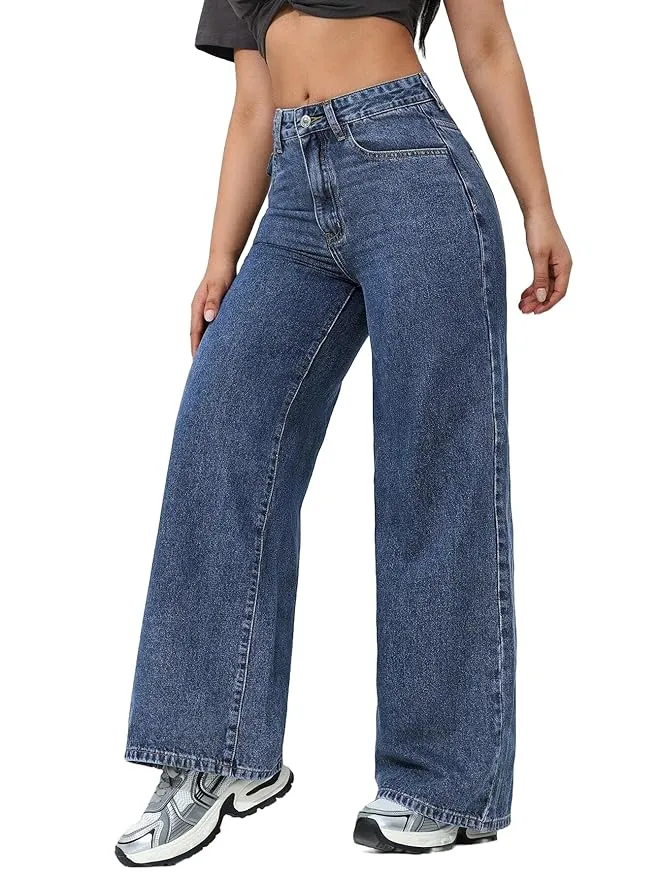 London Hills Women's Relaxed Fit High Rise Jeans || Woman Jean's || Women Baggy Jeans || Jean's for Womens || Loose Jean for Women's || Oversized Woman baggys