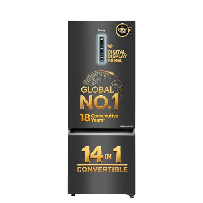 Haier 325 L 2 Star Frost Free Triple Inverter Double Door Bottom Mount Refrigerator