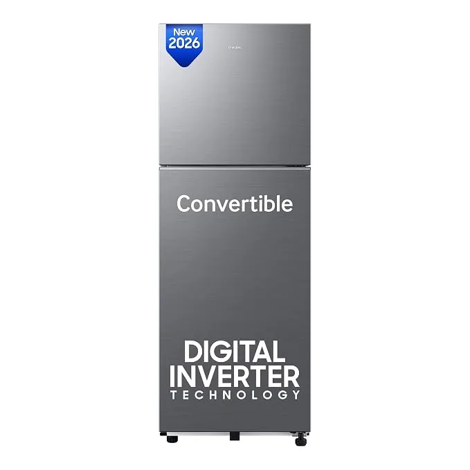 Samsung 236 L, 3 Star, Convertible, Digital Inverter Frost Free Double Door Refrigerator 