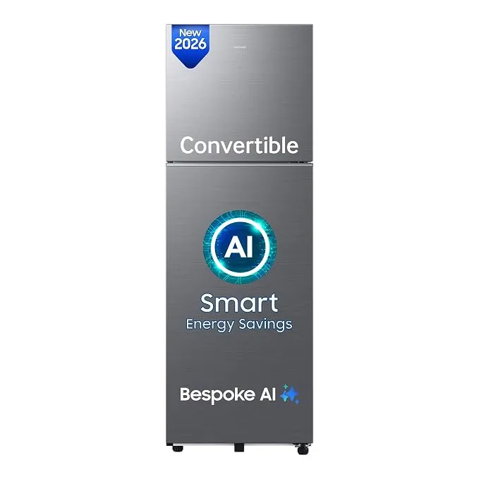 Samsung 256 L, 3 Star, Bespoke AI, Convertible, Digital Inverter Frost Free Double Door Refrigerator 