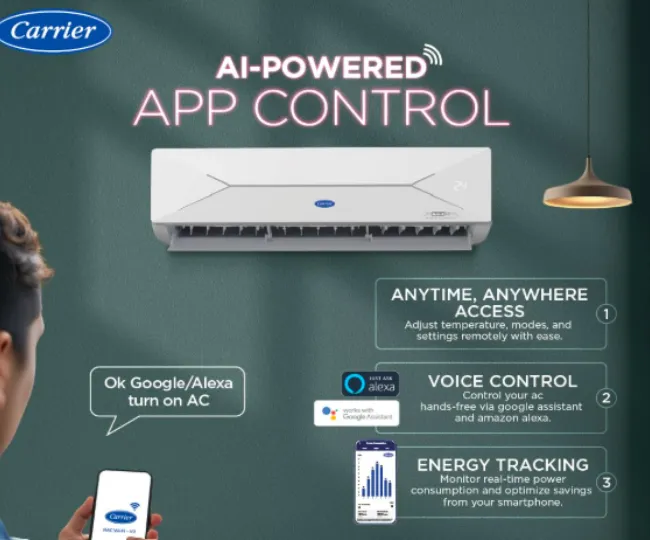 Carrier 2 T 5Star,New Star rated,Wi-Fi Smart Flexicool Inverter Split AC