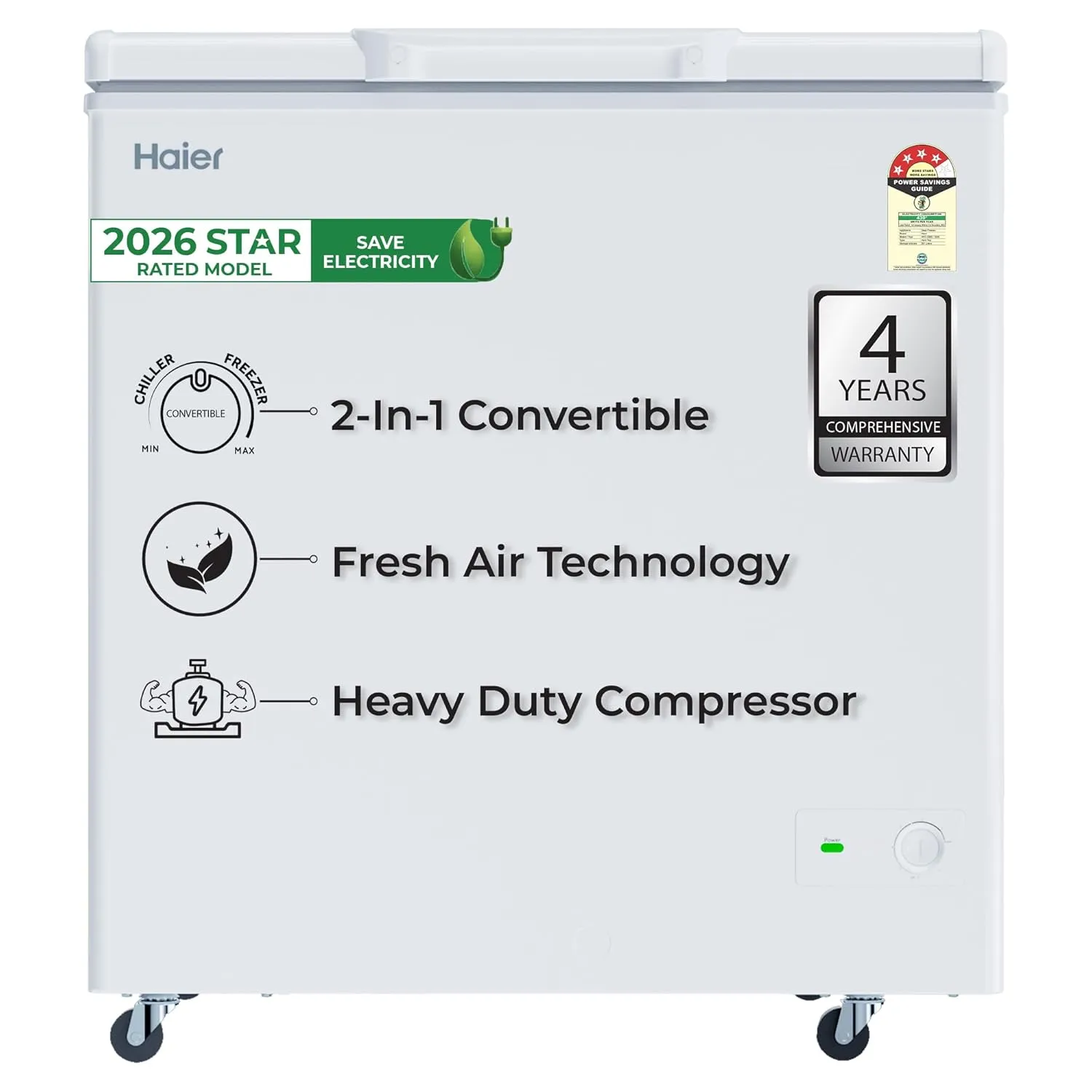Haier HFC-230SPW4 Single Door Convertible Deep Freezer