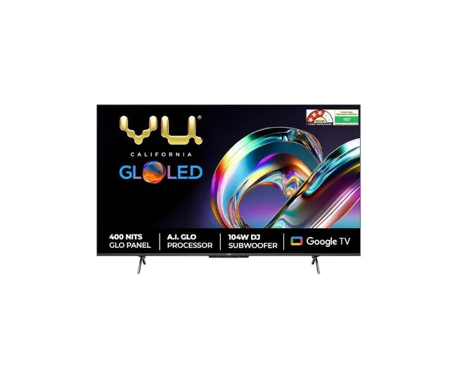 Vu 139 cm (55 inches) The GloLED Series 4K Smart LED Google TV 55GloLED (Grey)