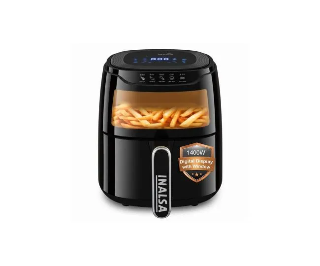INALSA Air Fryer,4.2 L, 1400W,Non Toxic, AirCrisp Tech,Tasty Fry Digital DW