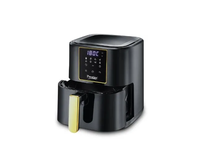 Prestige Nutrifry 4.5L Digital Air Fryer| 80% less Oil Consumption | 8 Preset Menu | Fry, Grill, Roast, Bake, Reheat | Digital Display | 1200 Watts | Easy to Clean | 1Y Warranty | ISI Certified