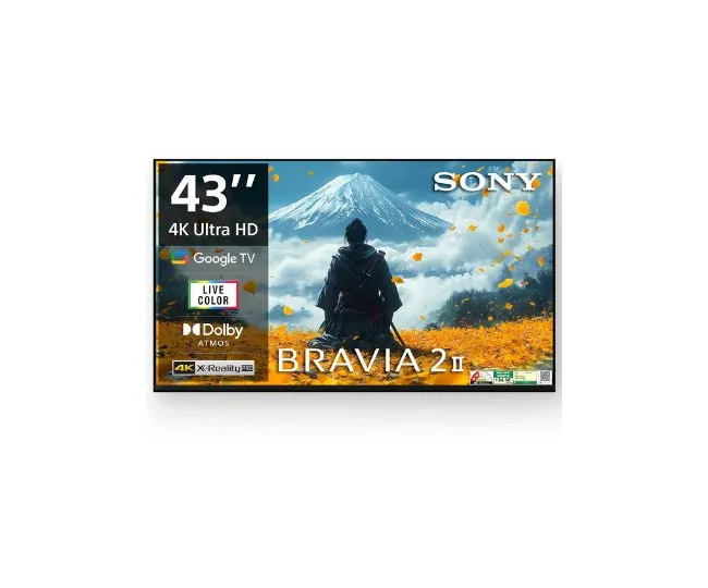 Sony 108 cm (43 inches) BRAVIA 2M2 Series 4K Ultra HD Smart LED Google TV K-43S22BM2