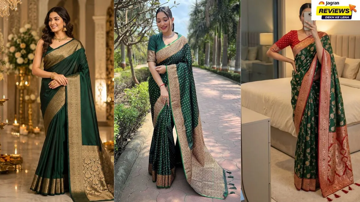 Green Banarasi Sarees for Women