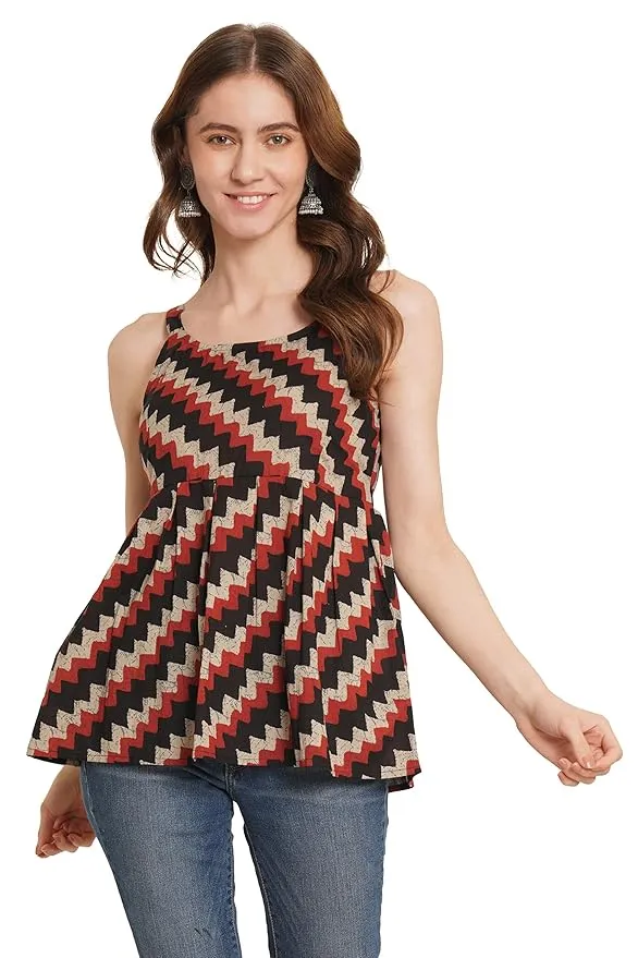 COTLAND Fashions Jaipuri Cotton Printed Strappy Top