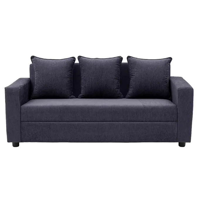 Wakefit Sofa Set | 1 Year Warranty | Sofa 3 Seater, Wooden Sofa Set, Couch Sofa for Living Room - Solatio(Jio : Purple Grey)