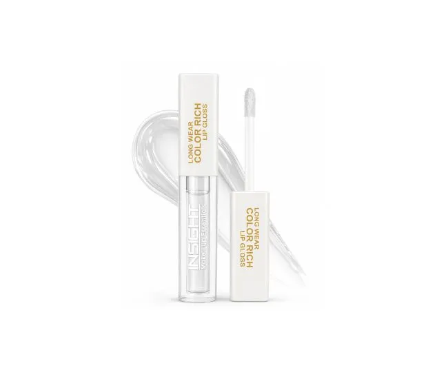 INSIGHT Long Wear Color Rich Lip Gloss  Frost | Ultra Glossy | Moisturising & Non-Sticky | Enriched with Jojoba Oil | Plumper, Fuller Lips | All Day Wear | 4ml