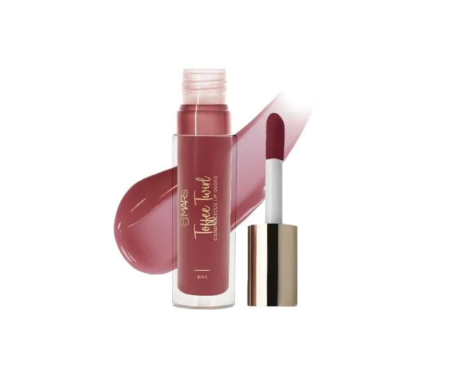 MARS Candylicious Sheer Lip Gloss for Women | Hydrating & High Shine | Lightweight | Non-Sticky | Enriched with Vitamin-E, Hyaluronic Acid & Avocado Ester (4.0ml) (11-TOFFEE TWIRL)