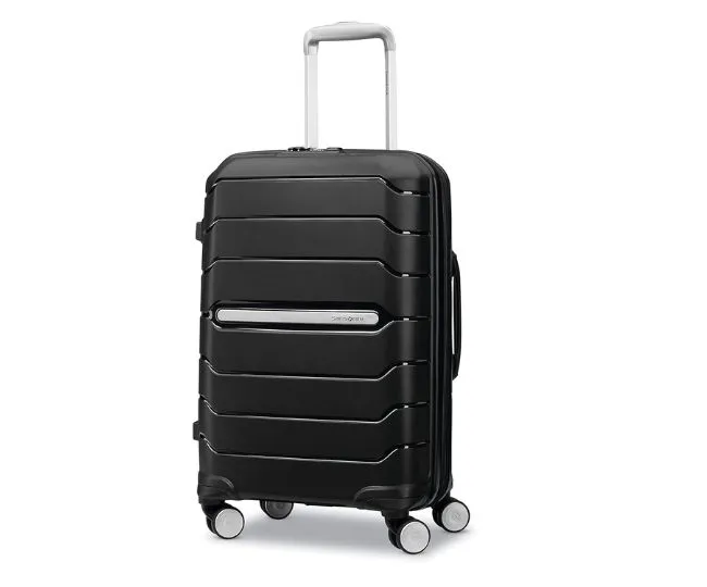 Samsonite Freeform Polyester Nylon Hardside Expandable with Double Spinner 8 Wheels Trolley Bag