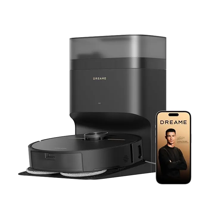 dreame L50 Plus Self-Emptying Robot Vacuum and Mop Combo, 120 Days Hands-Off Dust Collection, 25000Pa Suction, MopExtend Edge Cleaning, Dual Anti-Tangle Brush, 10.5mm Mop Lifting, 4L Dust Bag