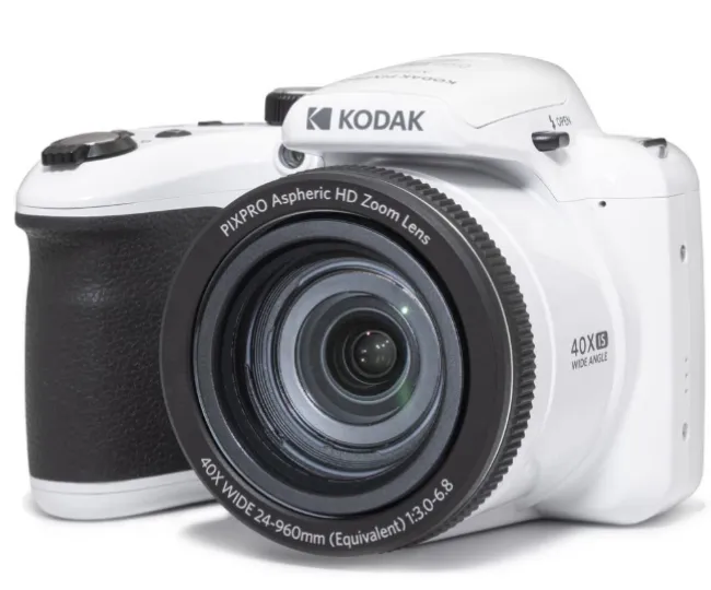 KODAK PIXPRO AZ405-BK 20MP Digital Camera 40X Optical Zoom 24mm Wide Angle Lens Optical Image Stabilization 1080P Full HD Video 3" LCD Vlogging Camera (Black) (White)