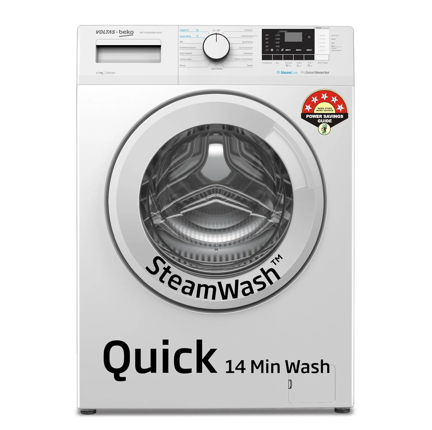 Voltas Beko, 7 Kg 5 Star Inverter Fully Automatic Front Load Washing Machine