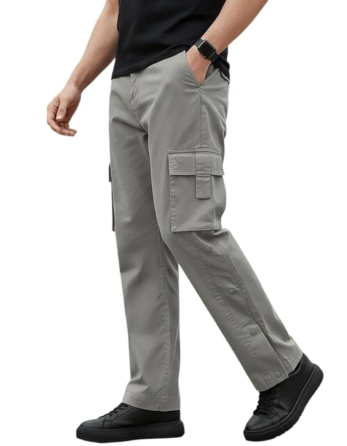 THE FEBZA Men's Cotton Cargo Pants