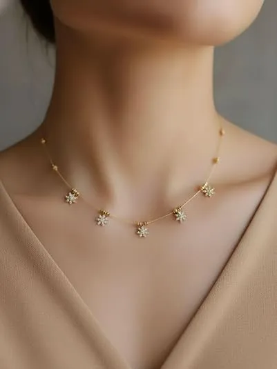 Invisible Necklace for Women & Girls | Transparent Fishing Line Necklace Chain | Floating Pendant Illusion | Lightweight Skin-Friendly Minimal Jewelry | Clear Necklace for Party, Wedding & Valentine Gift