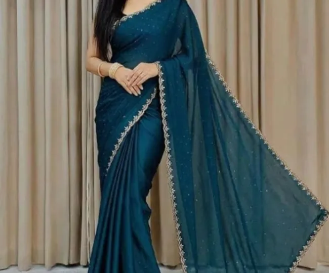 Yashika Women's Chiffon Saree with Blouse Piece for Traditional Ethnic Wear Sari