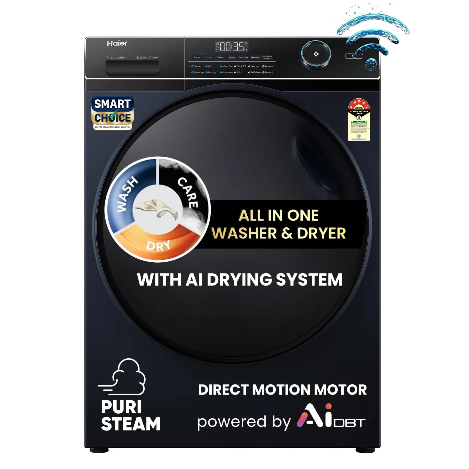 Haier 11Kg 5 Star, Fully Automatic Front Load Washer & Dryer