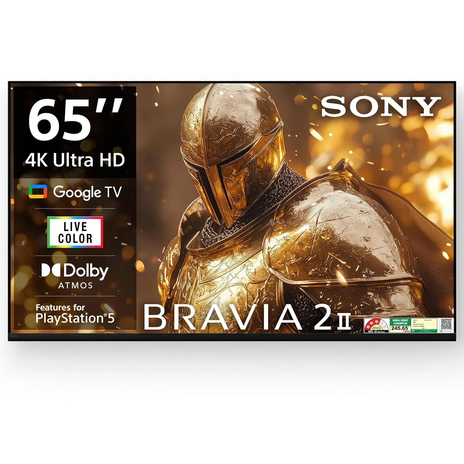 Sony 164 cm (65 inches) BRAVIA 2M2 Series 4K Ultra HD Smart LED Google TV K-65S25BM2
