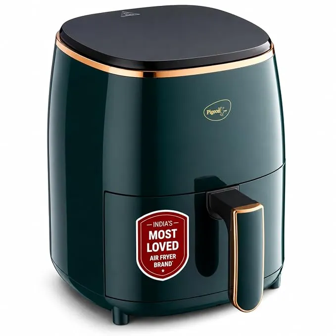 Pigeon Healthifry Digital Air Fryer, 360 High Speed Air Circulation Technology 1200 W with Non-Stick 4.2 L Basket