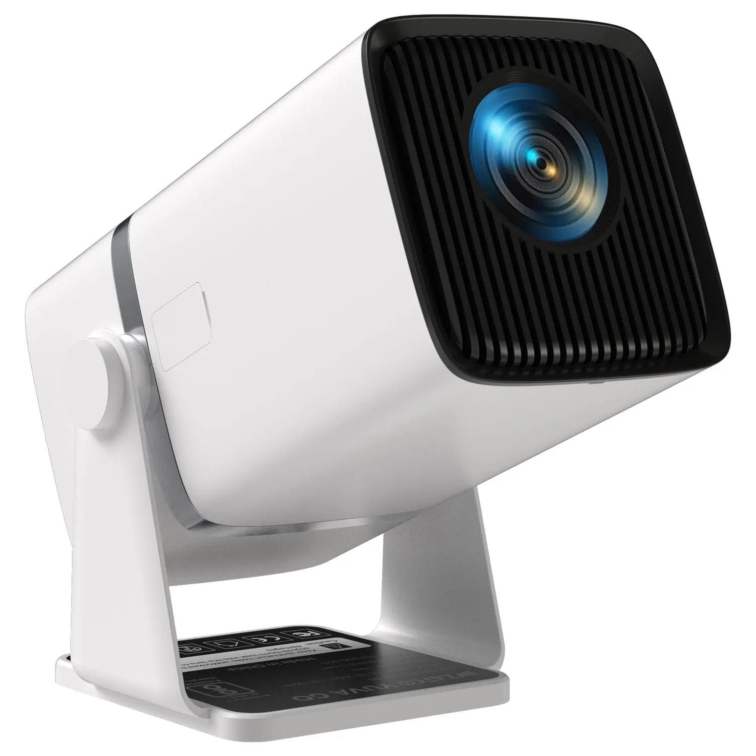 WZATCO Yuva Go, Android 14.0 Smart Projector 4k Ultra HD, Rotatable Design, Auto & 4D Keystone with Netflix, Prime etc, 9000 Lumens, WiFi 6 & BT, Screen Mirroring, ARC, 720P Native, White
