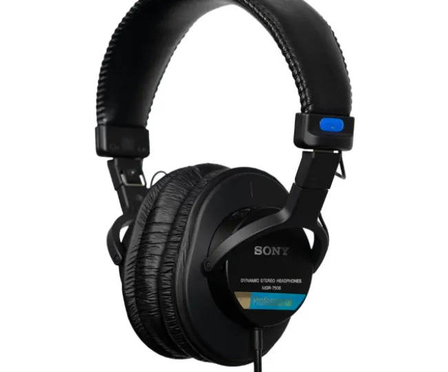 Sony MDR-7506 Professional Wired On Ear Headphones (Best Compatible with Professional Cinema Line Camera) - Black