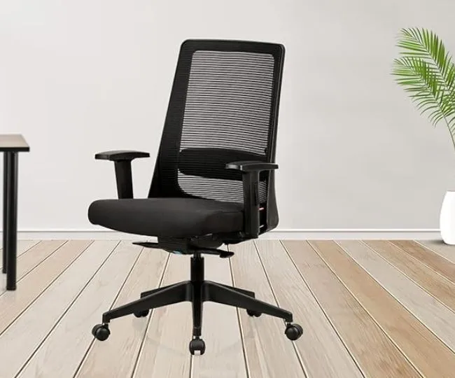 Featherlite Amaze Project Arm Chair (Mid Back - Black)