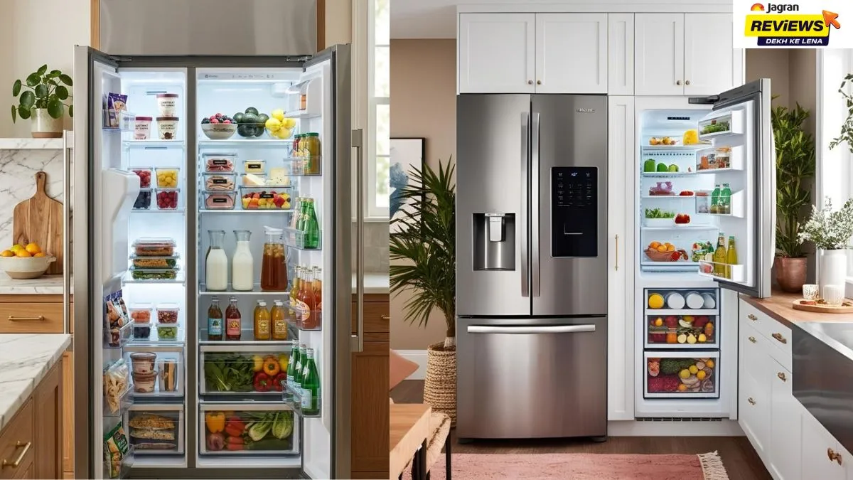 5 Side-by-Side Refrigerators With Adjustable Shelves 