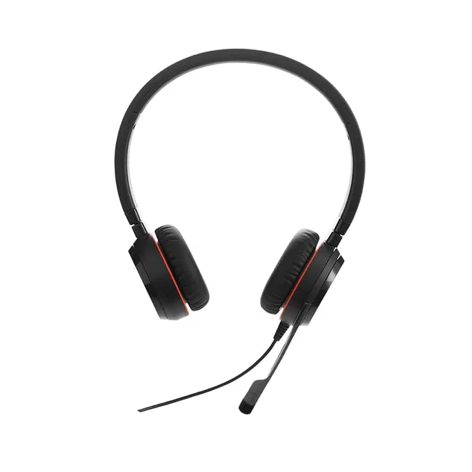 Jabra Evolve 30 II Stereo MS USB-C/A Wired Headset  Ms Teams Certified On-Ear Headphones with Noise Cancelling Mic, USB-C & USB-A Connectivity, Stereo Sound for Calls, Office, Work from Home, Black