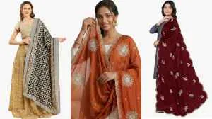 5 Georgette Dupattas for Lehenga That Give Simple Outfits a Rich Festive Look                                                                                    