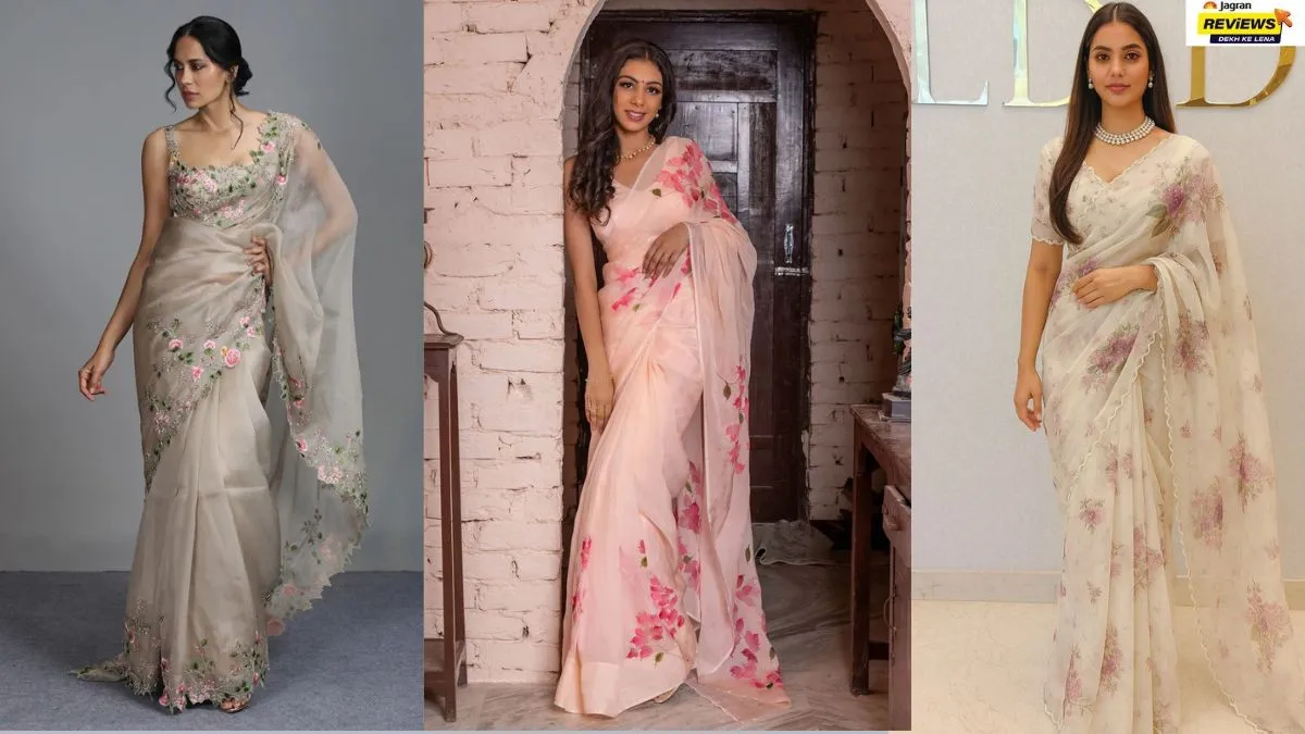  Organza Embroidery Sarees For Women