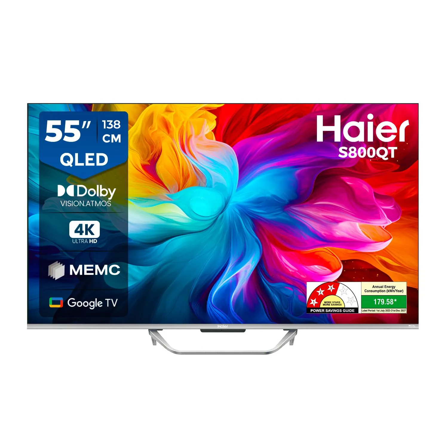 Haier 55-Inch S800 Series 4K Ultra HD Smart QLED Google TV