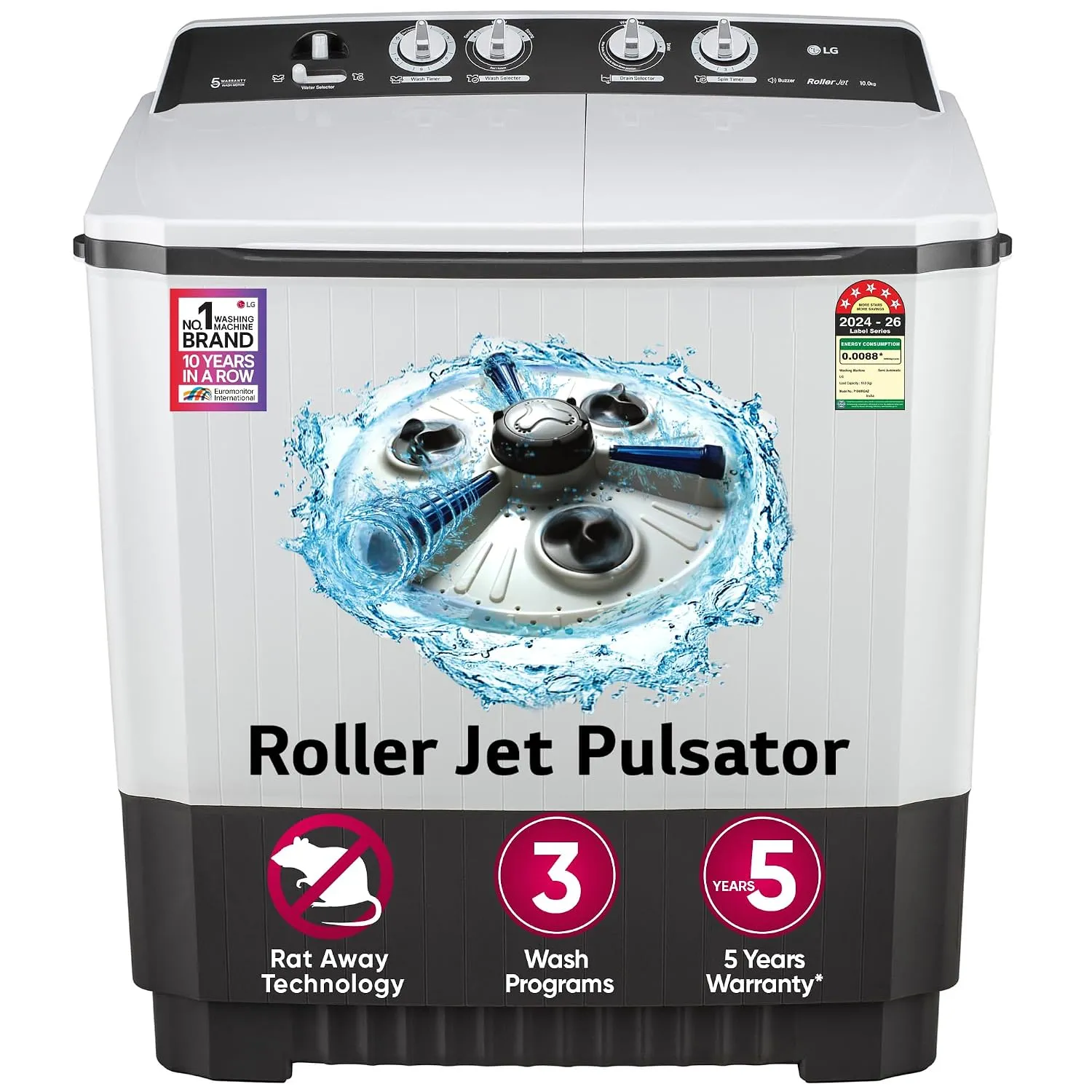 LG 10 Kg Top Loading Washing Machine
