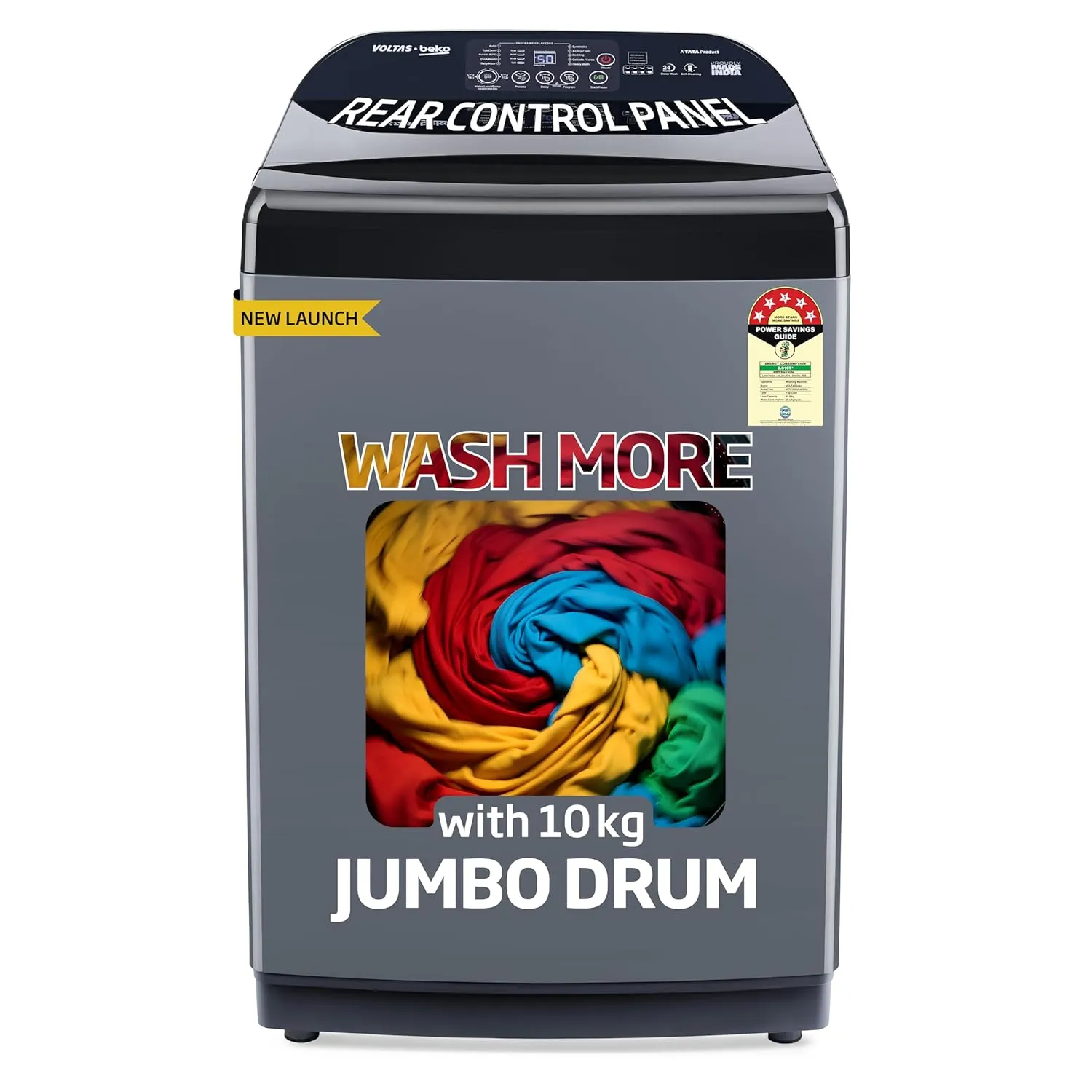 Voltas Beko 10 Kg Top Loading Washing Machine (WTL1006UEA/OBS1060)