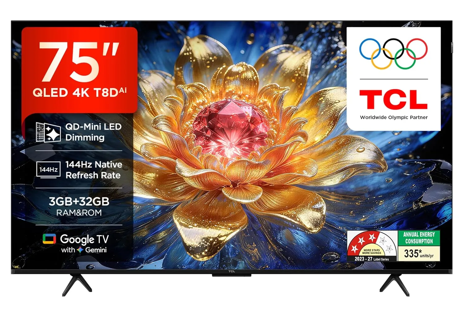 TCL 75 Inches Smartchoice 4K UHD Smart QLED Google TV