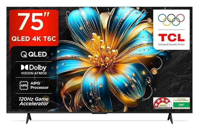 TCL 75 Inch 4K Ultra HD Smart QLED Google TV