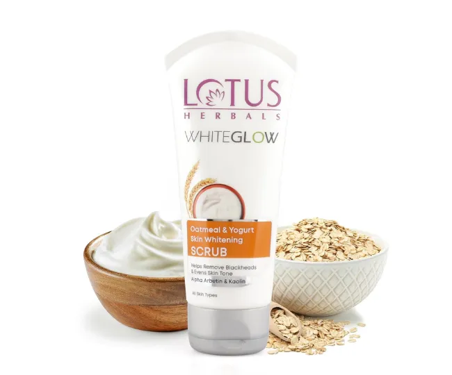 Lotus Herbals WhiteGlow Oatmeal & Yogurt Skin Brightening Face Scrub