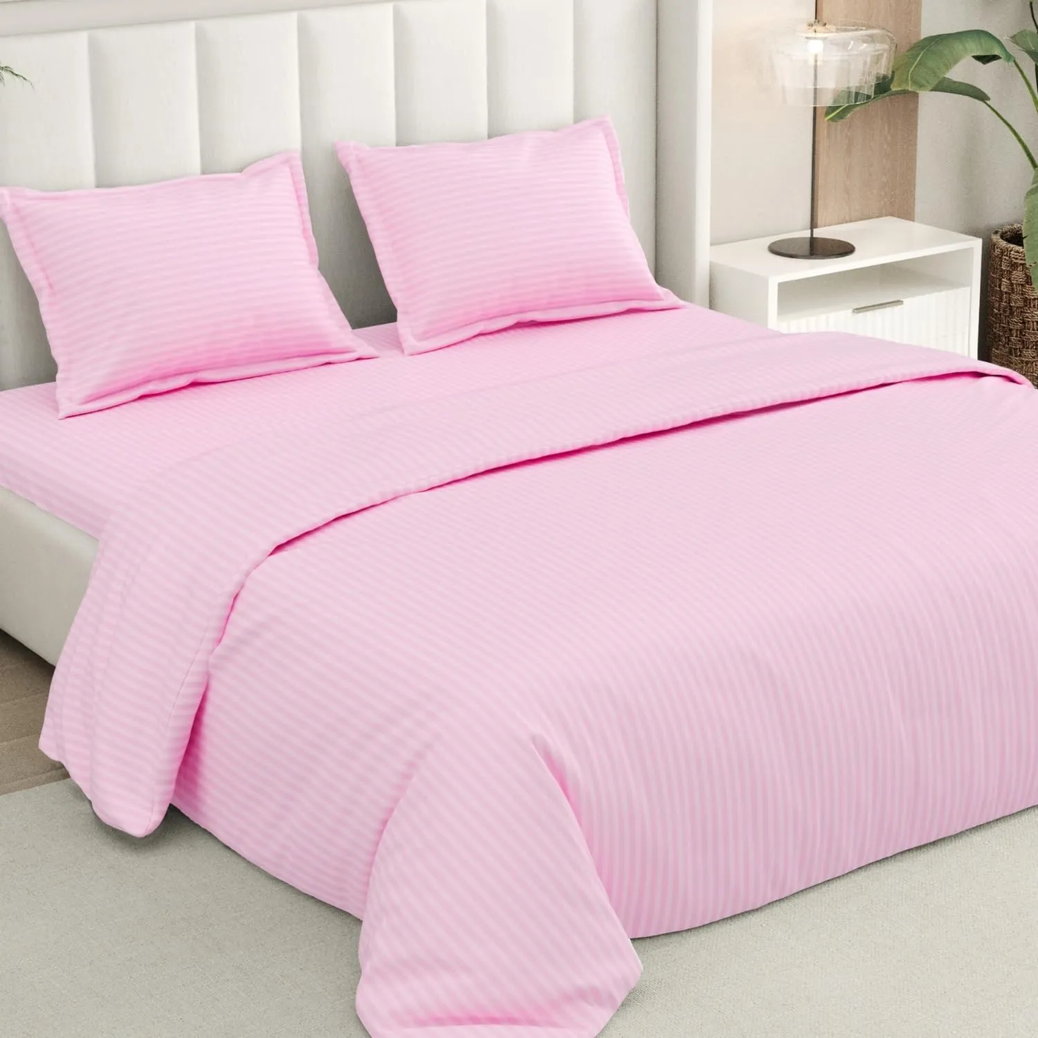 Rivermoor Satin Stripe Bedsheets for Double Bed