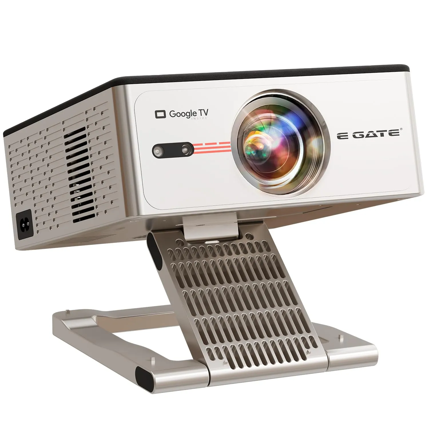E GATE Zen 8X Google TV Official Home Projector 4k Ultra HD | Google Certified Apps Netflix, Prime | 1500 ANSI Lumens, Sealed Optical Lens, 800 ISO, Fully Auto, Native 1080p, HDMI ARC, 64GB ROM, EGate